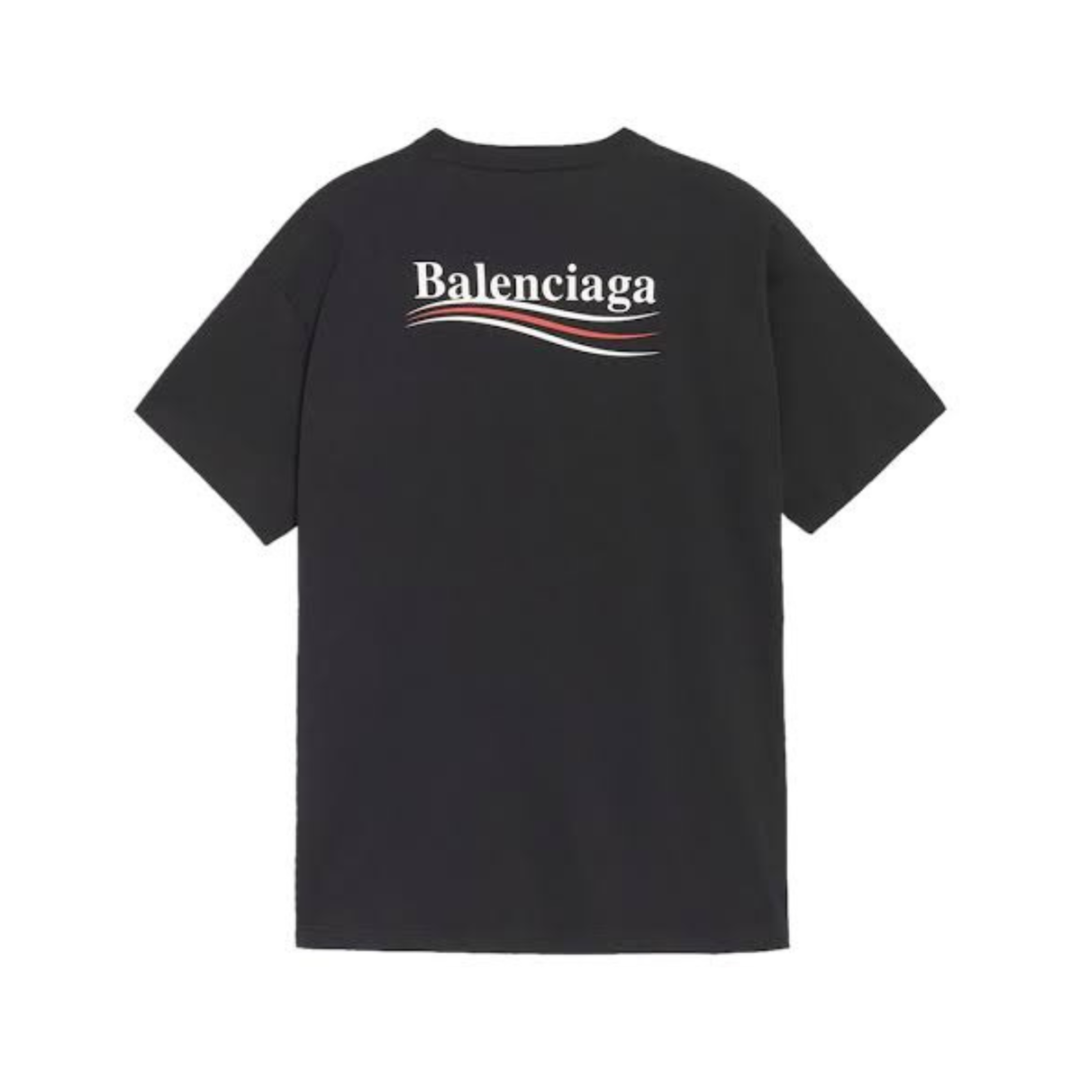 BALENCIAGA POLITICAL CAMPAIGN BLACK T-SHIRT