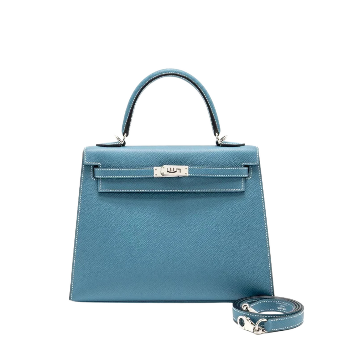 HERMES KELLY II SELLIER MINI BAG - BLEU