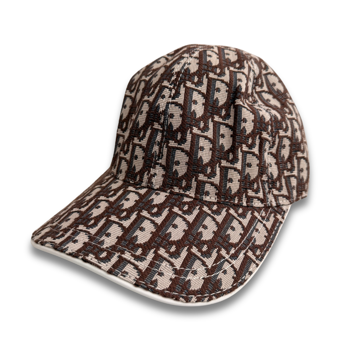 DIOR OBLIQUE MONOGRAM HAT - BROWN/BEIGE