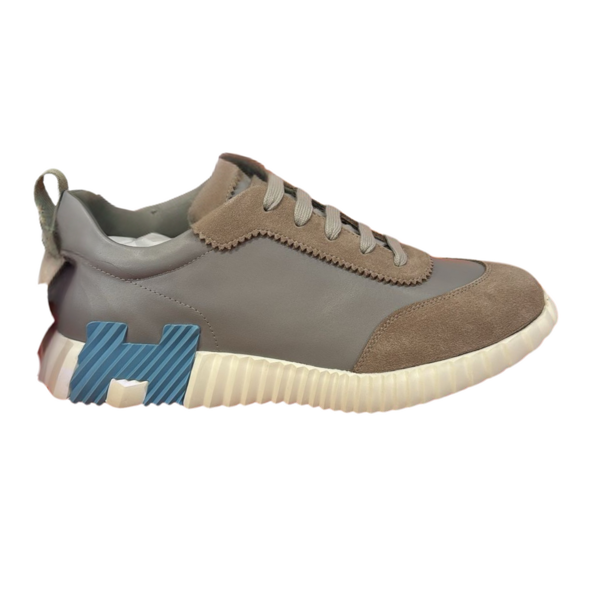HERMES BOUNCING SNEAKER - GREY/BROWN
