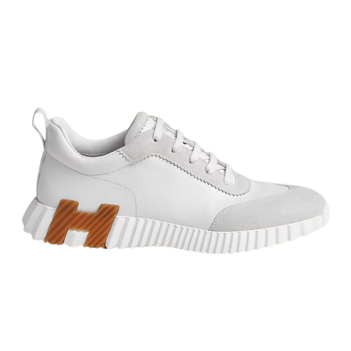 HERMES BOUNCING SNEAKER - WHITE/GREY/BROWN