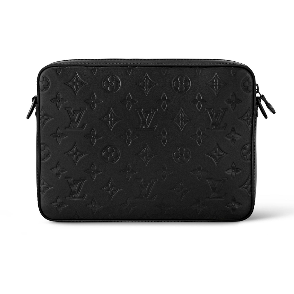 LOUIS VUITTON TRIO MONOGRAM MESSENGER BAG MENS - BLACK