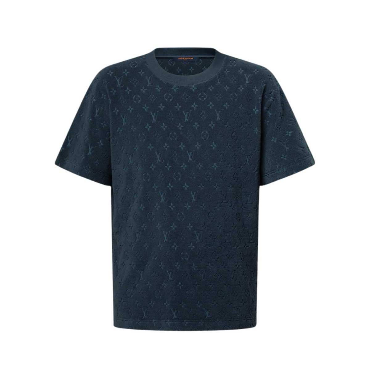 LOUIS VUITTON MONOGRAM FIL COUPE COTTON T-SHIRT - NAVY