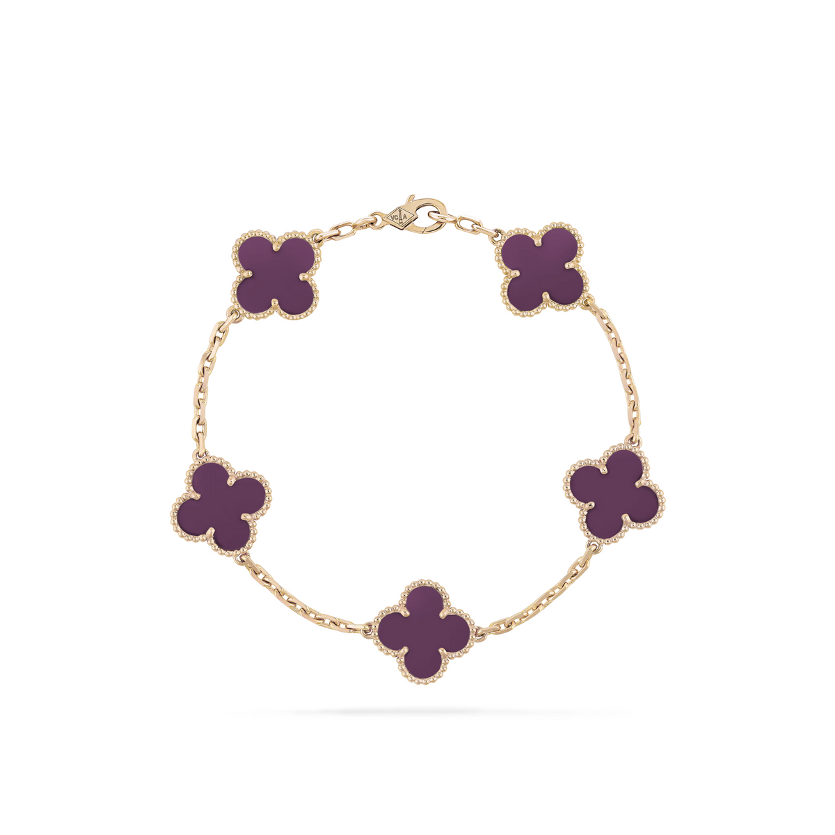 VAN CLEEF VINTAGE ALHAMBRA BRACELET - GOLD/PURPLE