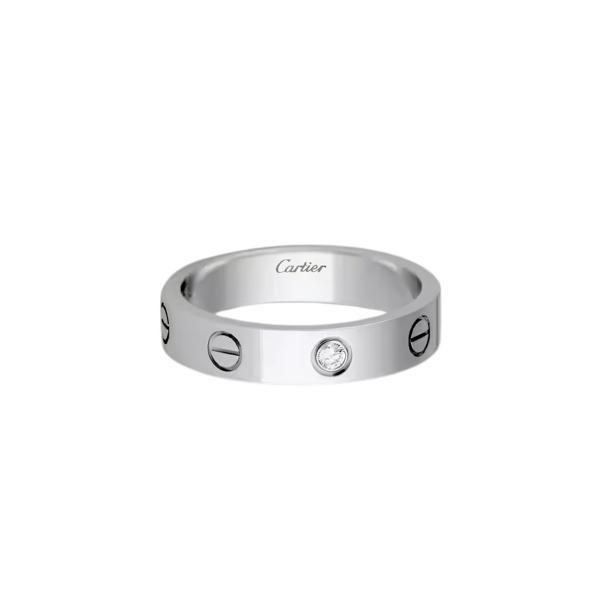 CARTIER LOVE RING - WHITE GOLD/DIAMANTE