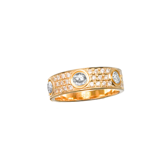 CARTIER LOVE RING PAVED - DIAMANTE/GOLD