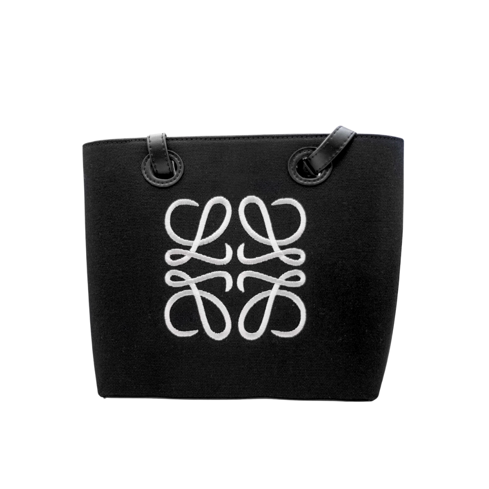 LOEWE ANAGRAM TOTE BAG - BLACK/WHITE