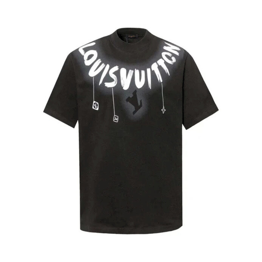 LOUIS VUITTON LOGO CHEST T-SHIRT - BLACK