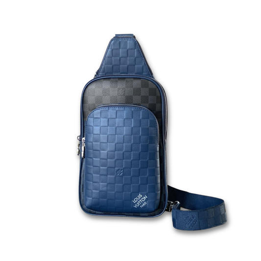 LOUIS VUITTON DAMIER SLINGBAG SPLIT MENS - BLUE/BLACK