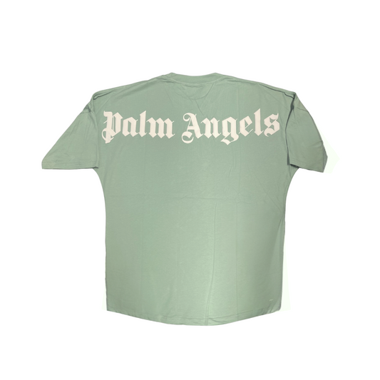 PALM ANGELS LOGO T-SHIRT - KHAKI