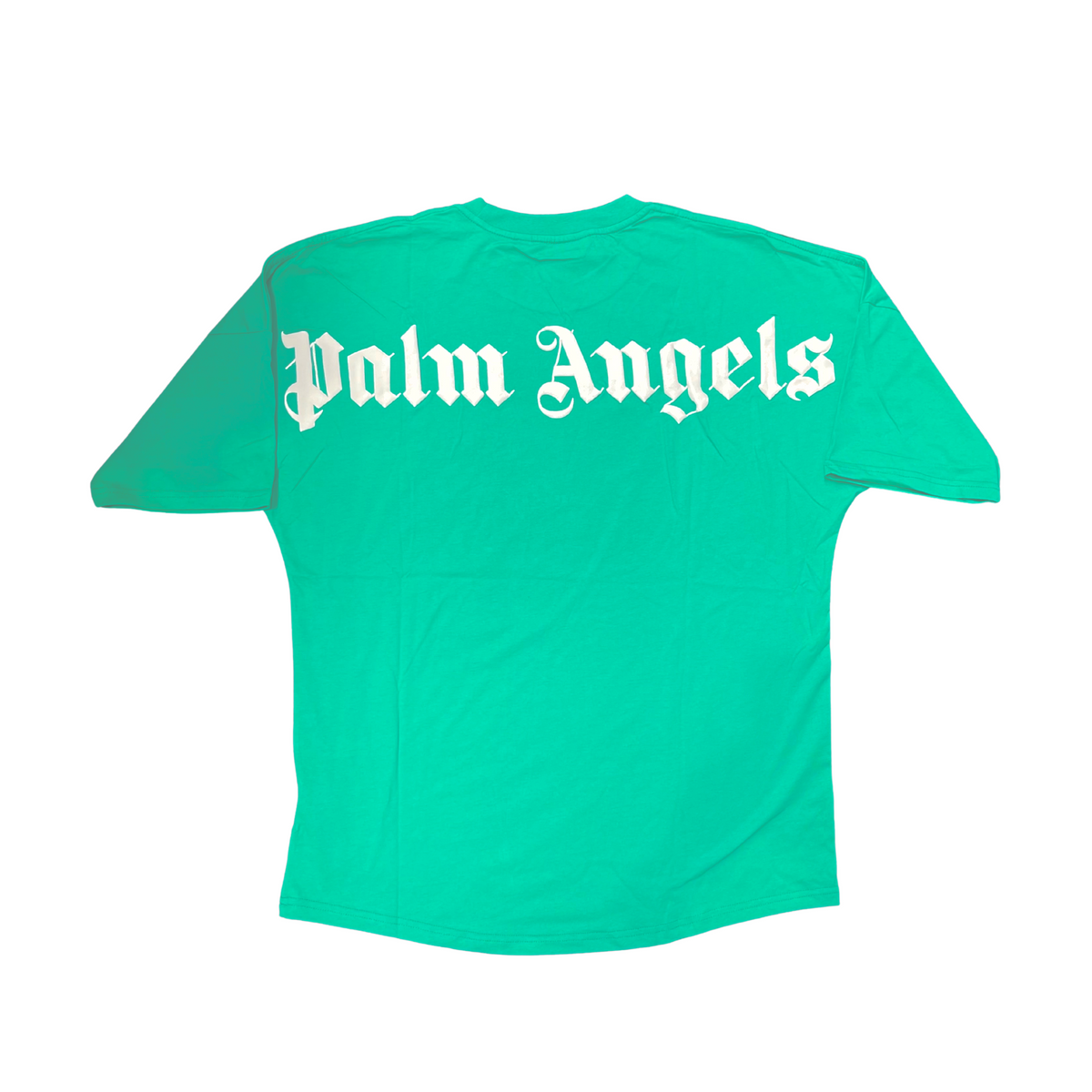 PALM ANGELS LOGO T-SHIRT - GREEN