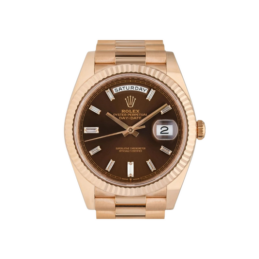 ROLEX GOLD DAY DATE 40 CHOCOLATE DIAL