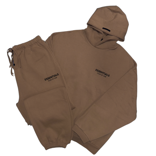 ESSENTIALS TRACKSUIT - BROWN
