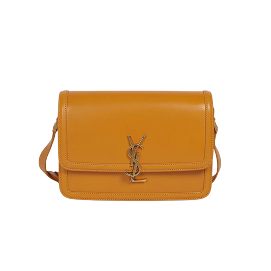 YVES SAINT LAURENT SOLFERINO SHOULDER BAG - BROWN