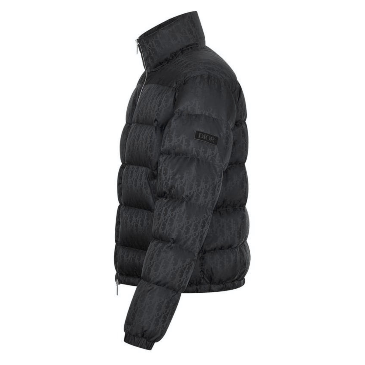 DIOR OBLIQUE PUFFER JACKET - BLACK
