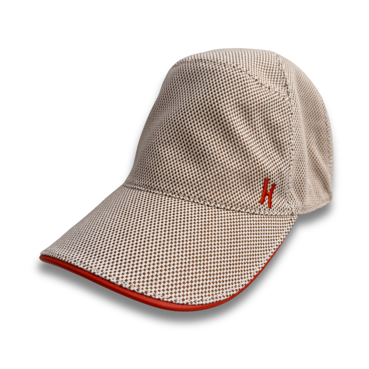 HERMES CHECK PREMIUM HAT - ORANGE