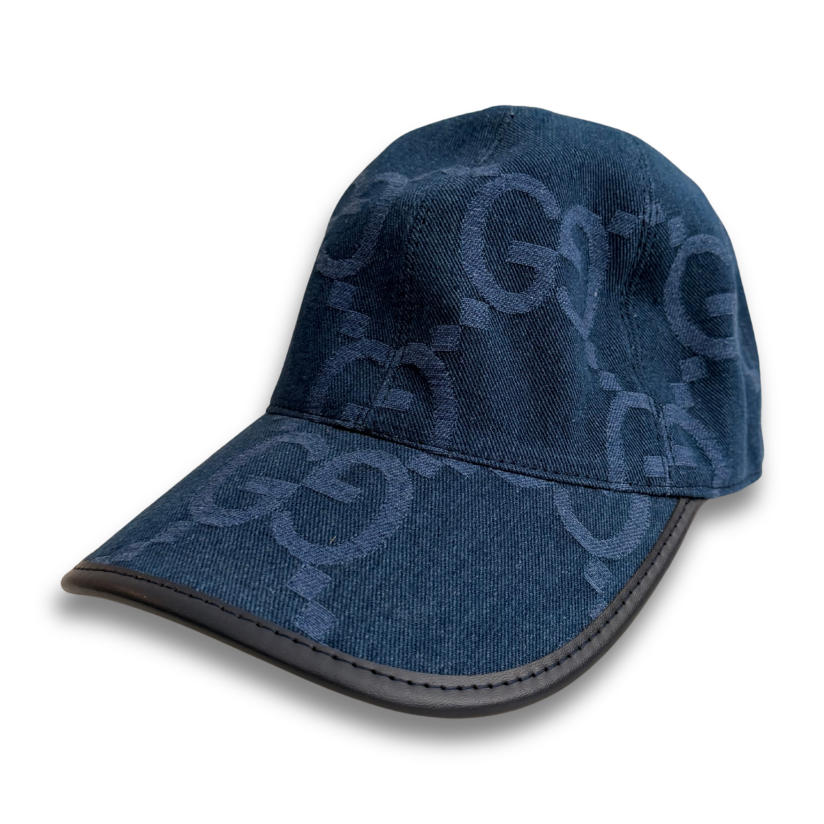GUCCI GG JUMBO RIM HAT - BLUE/BLACK