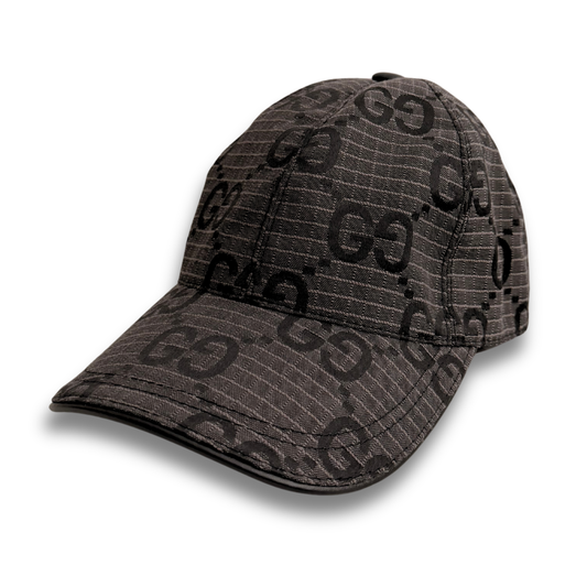 GUCCI GG STITCH HAT - BLACK/GREY