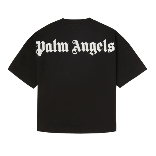 PALM ANGELS DOUBLED LOGO T-SHIRT - BLACK/WHITE