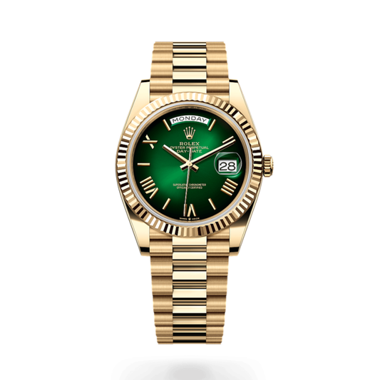 ROLEX DAY DATE 40 ROMAN GREEN DIAL