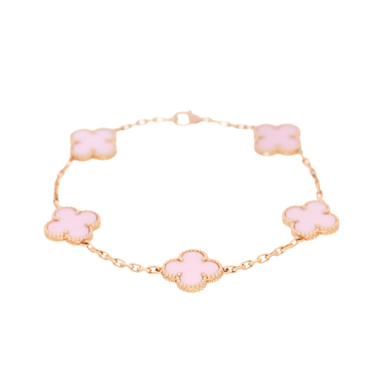 VAN CLEEF VINTAGE ALHAMBRA BRACELET - GOLD/PINK